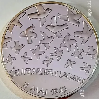 Moneda 1,5€ Francia 2005 Plata Fin IIWW