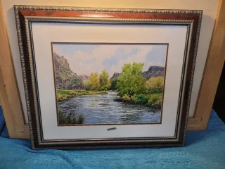 2 Quadri Paesaggio Tela Opera Originale