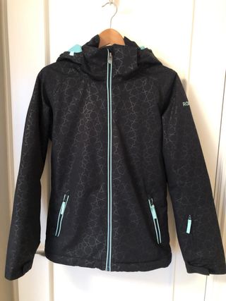 Chaqueta Roxy Esquí Negra y Turquesa