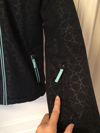 Chaqueta Roxy Esquí Negra y Turquesa