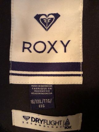 Chaqueta Roxy Esquí Negra y Turquesa