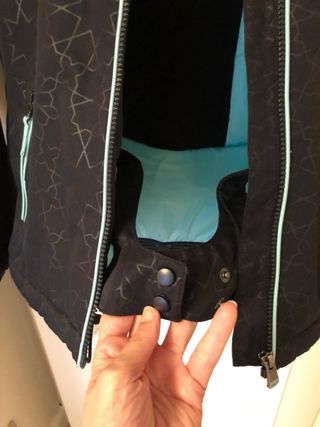 Chaqueta Roxy Esquí Negra y Turquesa