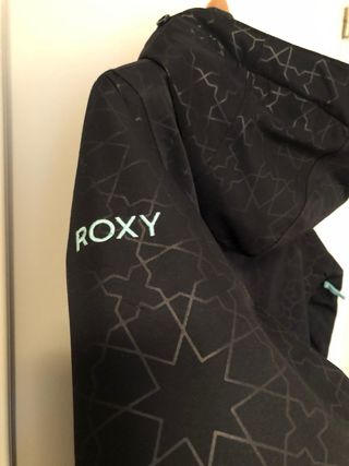 Chaqueta Roxy Esquí Negra y Turquesa