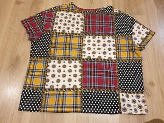 Lote 2 camisetas Zara T. M patchwork y paisley