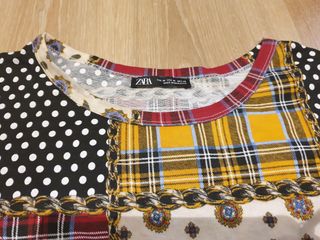 Lote 2 camisetas Zara T. M patchwork y paisley