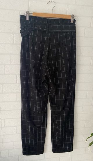 Pantalón Stradivarius Cuadros Talla S