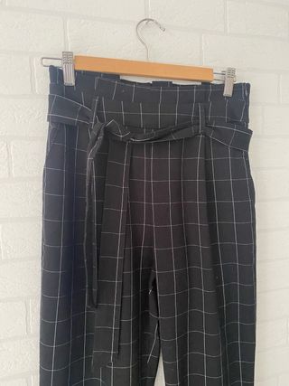 Pantalón Stradivarius Cuadros Talla S