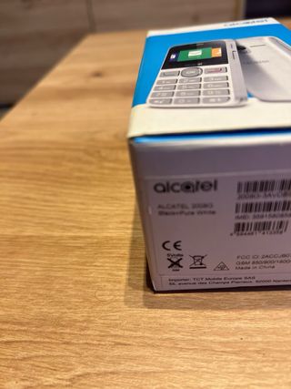 Alcatel 2008G bianco preconfigurato con base e pulsante SOS