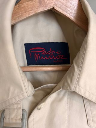 Gabardina beige hombre talla L