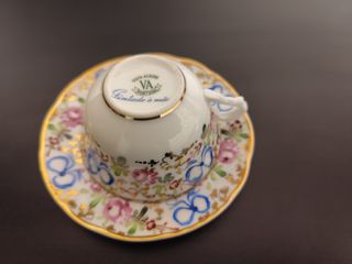 Chávena e pires Vista Alegre, (Made in Portugal).