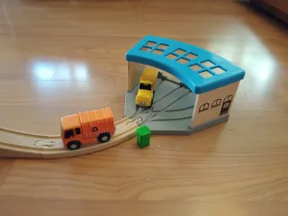 Circuito de trenes de madera