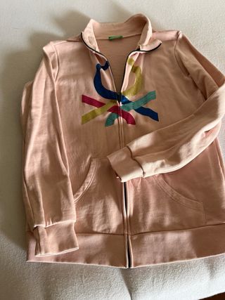 Sudadera Benetton Rosa Logo Multicolor