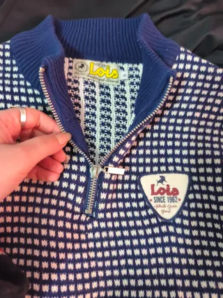 Jersey Lois niño azul y blanco talla 14