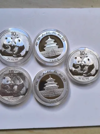 5 Onzas Panda 2009 Plata 999