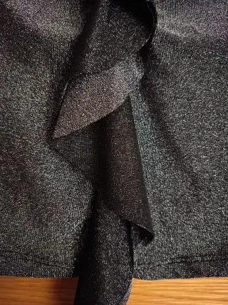 Blusa plateada volantes fiesta