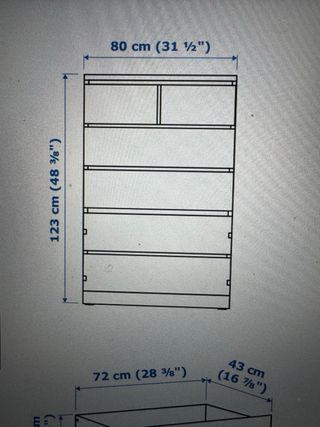 Cómoda IKEA blanca nueva  Serie MALM