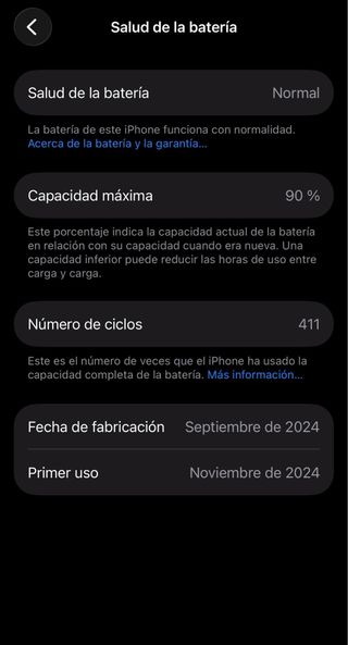 iPhone 16 Pro 256GB + cargador original + 2 fundas