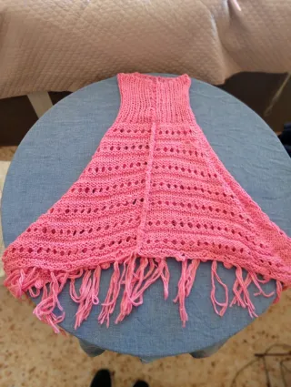 Poncho de lana tejido a mano