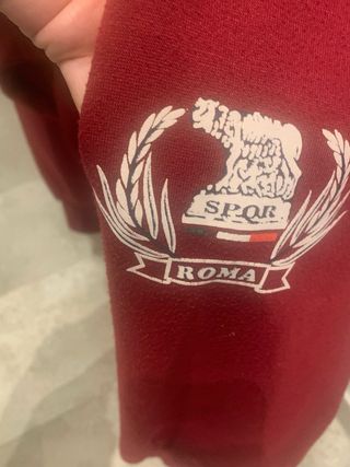 Felpa Piazza Italia Rossa con Stampa Roma