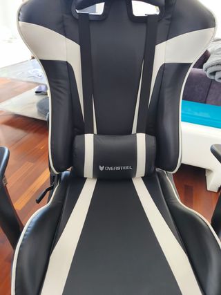 Silla Gaming Oversteel Negra y Blanca Como Nueva