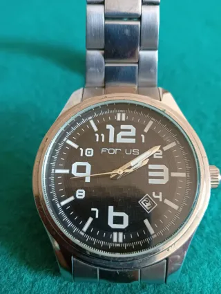 Reloj FOR US Acero Caballero Negro/Plata