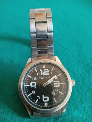 Reloj FOR US Acero Caballero Negro/Plata