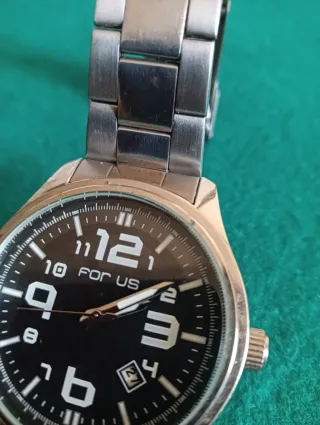 Reloj FOR US Acero Caballero Negro/Plata