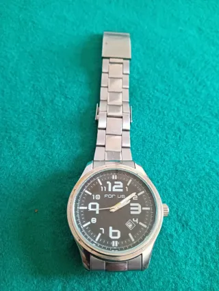 Reloj FOR US Acero Caballero Negro/Plata