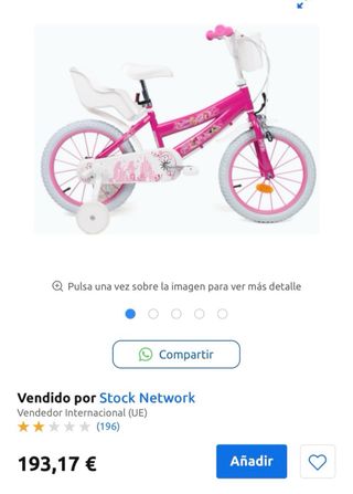 Bicicleta infantil rosa