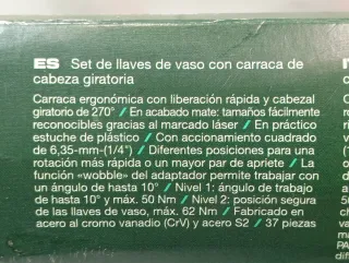 270° Carraca Giratoria PARKSIDE con Accesorios