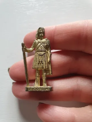 Soldatino Metallo Dorato Scot 4 Kinder Vintage