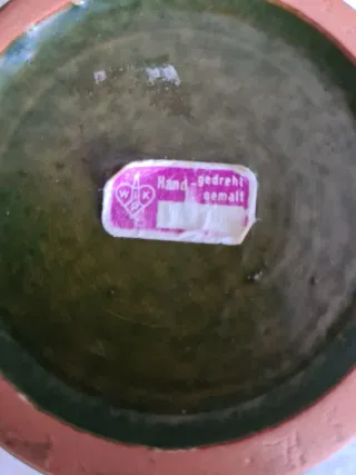 Brocca in ceramica verde Wilhelm Kagel