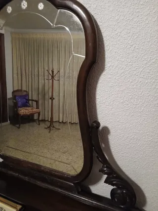 Espejo de madera años 50