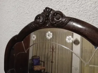 Espejo de madera años 50