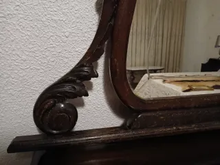 Espejo de madera años 50