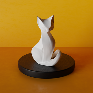 Statua Micina - Scultura Gatto Bianca