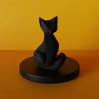 Statua Micina - Scultura Gatto Bianca