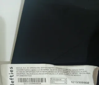 Short moldeador  negro Lefties talla M