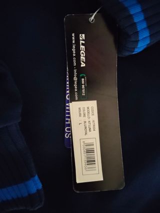 Felpa Training Legea blu e bianca TG L