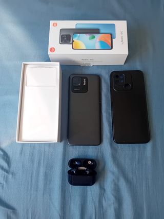 Redmi 10C + funda + auriculares inalámbricos