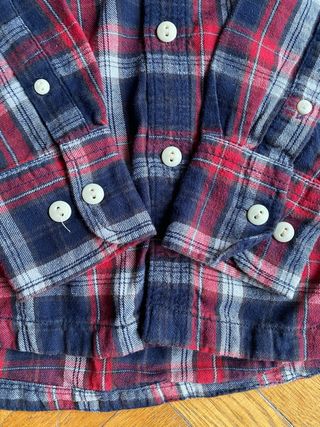 Camicia con cappuccio a quadri taglia M