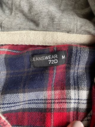 Camicia con cappuccio a quadri taglia M