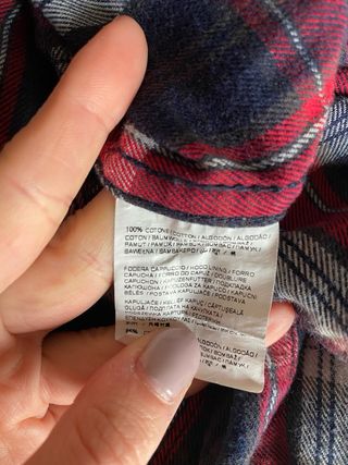 Camicia con cappuccio a quadri taglia M