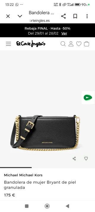 Bolso Michael Kors Piel Negra