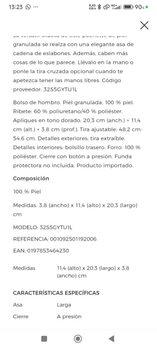 Bolso Michael Kors Piel Negra