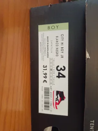 Zapatillas niño talla 34