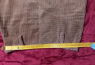 Gonna in velluto a costine marrone