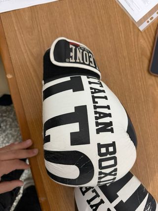 Guantoni Boxe Leone Italian Style Bianchi Neri