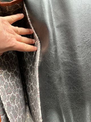 Valigetta Pieffe pelle nera e cuoio