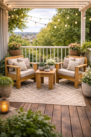 Sofas de palets con mesa